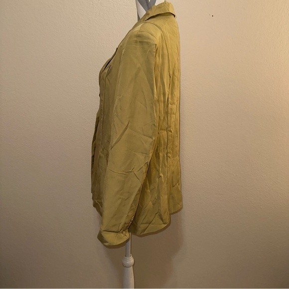 NWT Anthro Mon Renn Leone Khaki Notch Collar Long Sleeve Blazer Jacket XXL - Picture 5 of 17